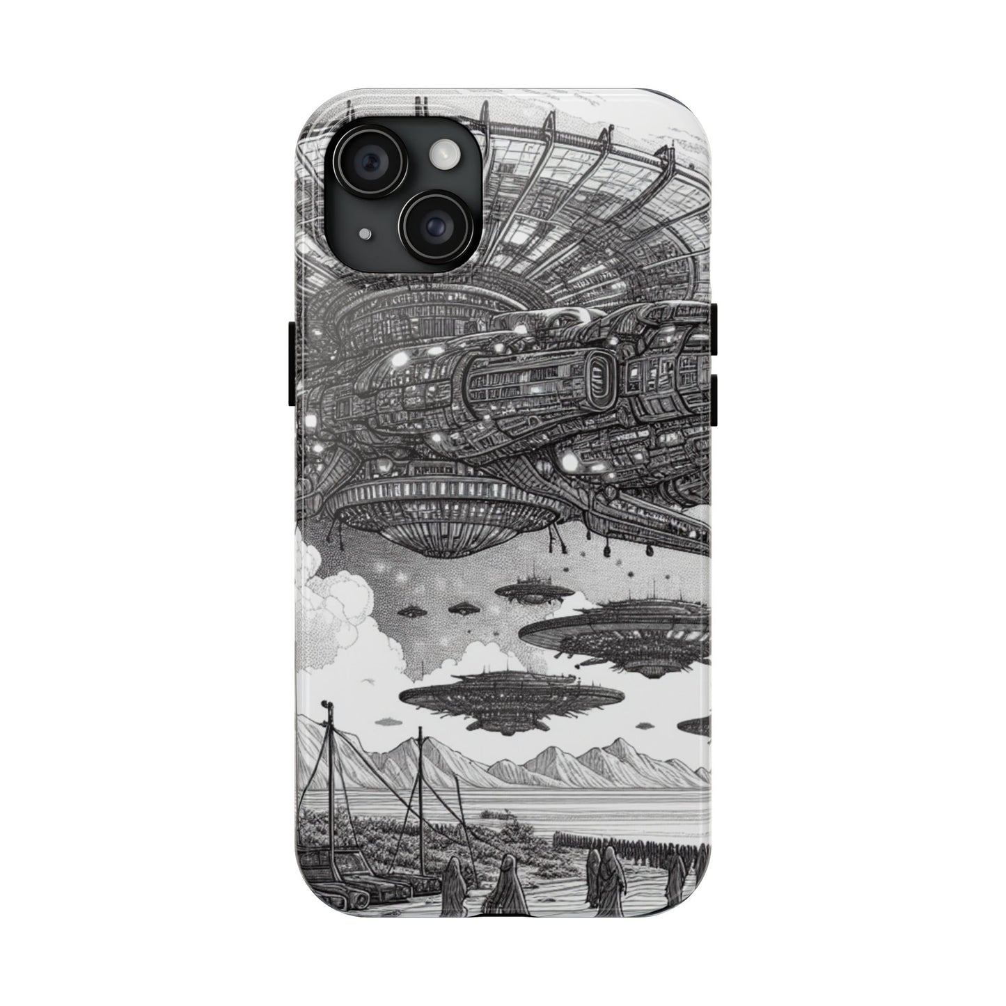 Phone Case - Steam Punk Alien Invasion Design