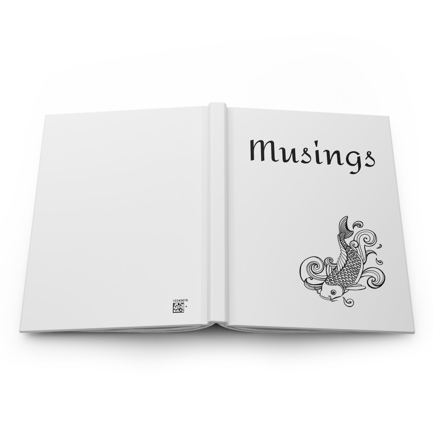 Hardcover Journal Matte Musings Koi Fish Japanese Art