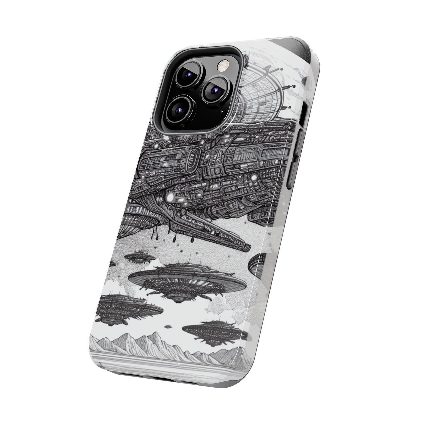 Phone Case - Steam Punk Alien Invasion Design