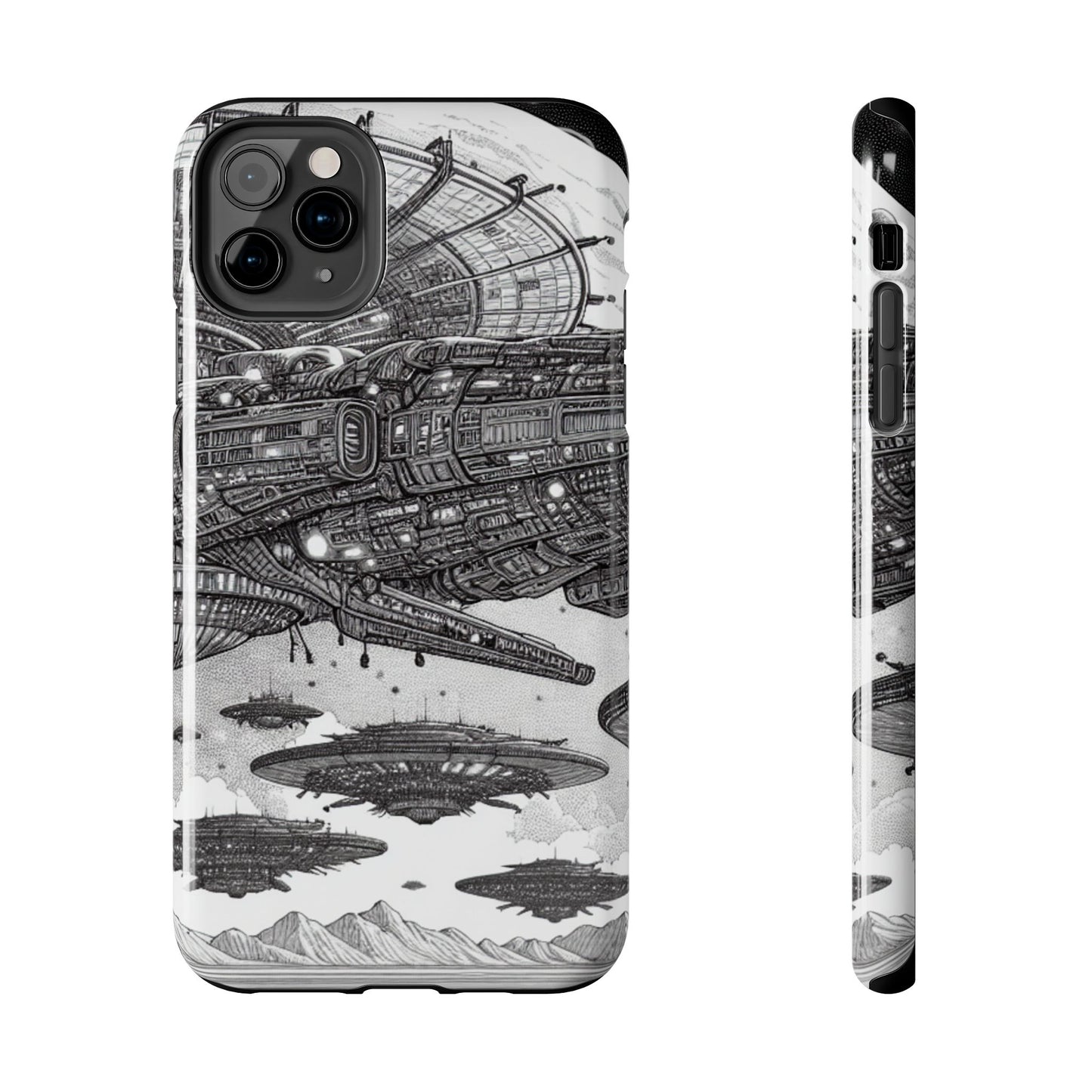 Phone Case - Steam Punk Alien Invasion Design