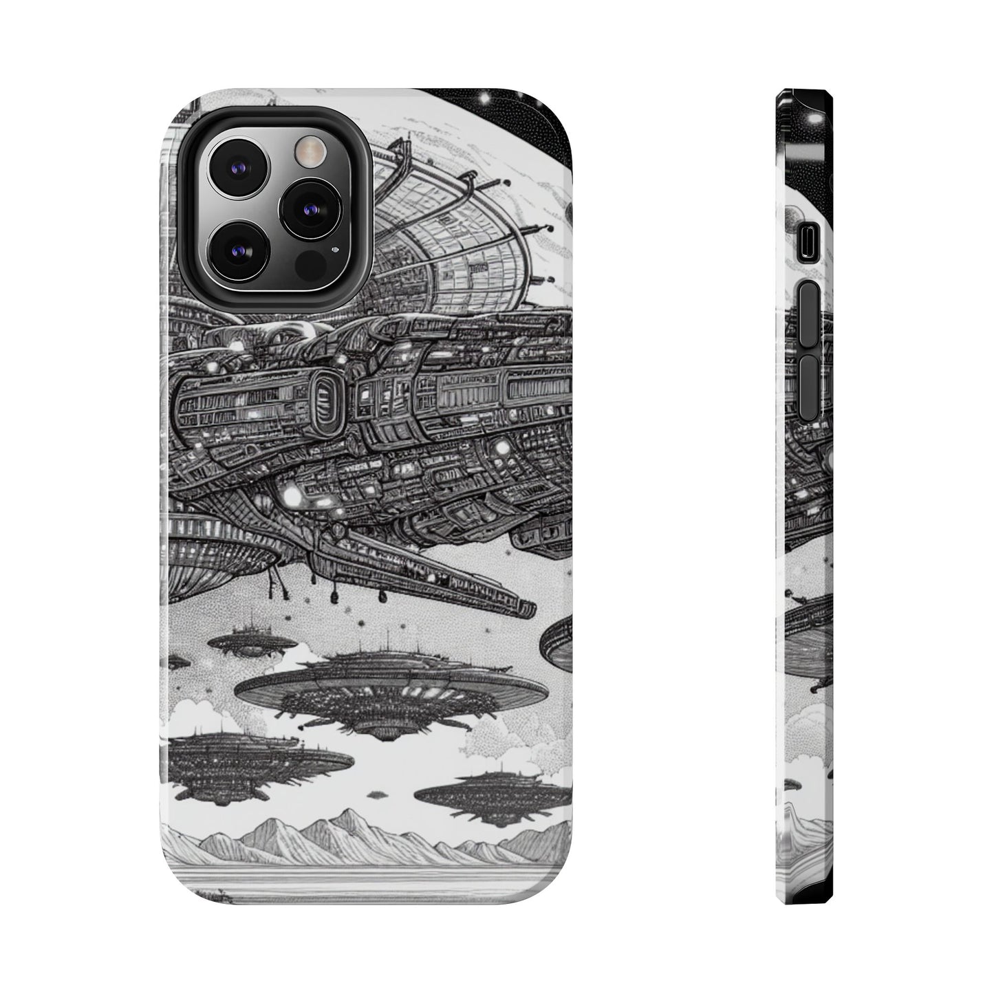 Phone Case - Steam Punk Alien Invasion Design