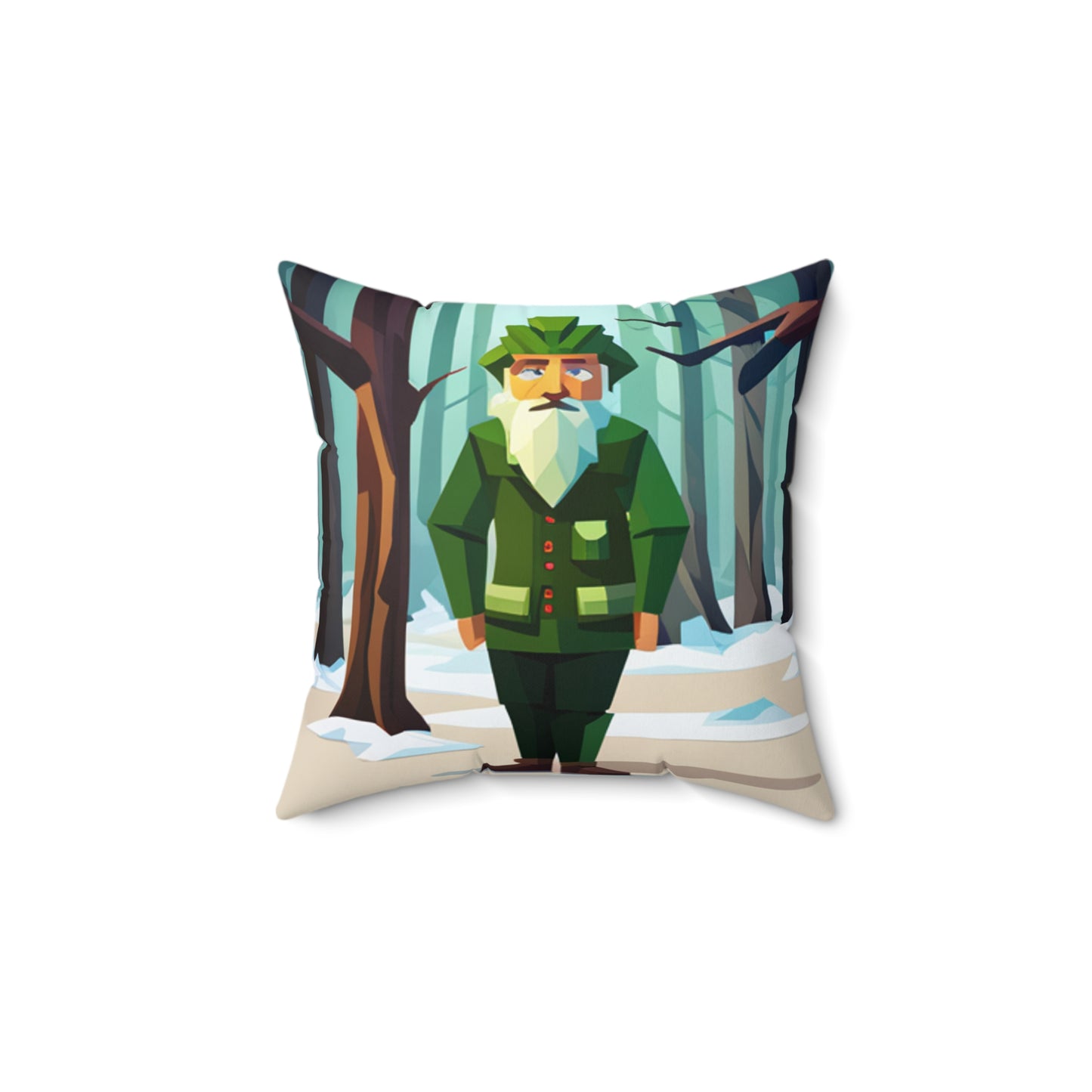 Old Man Winter Square Pillow