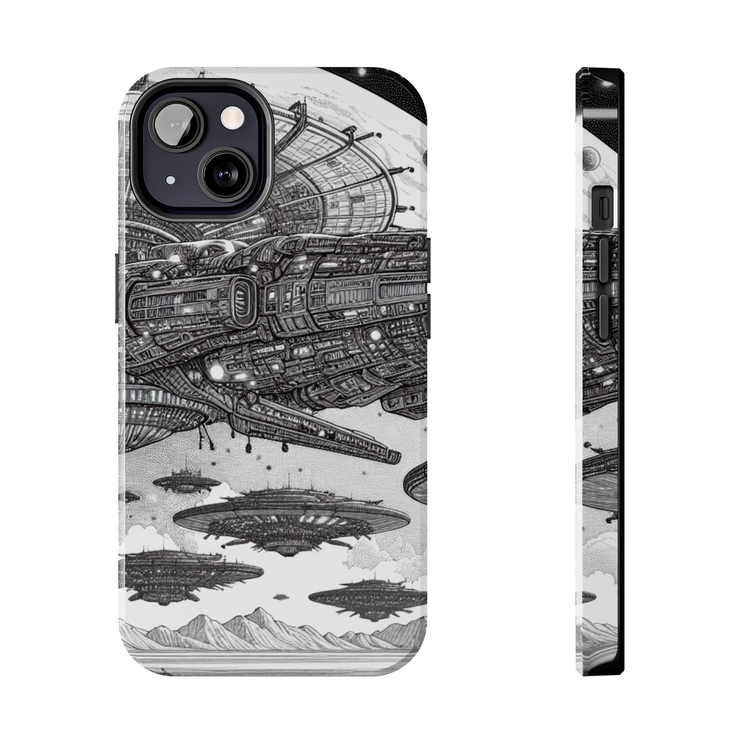 Phone Case - Steam Punk Alien Invasion Design