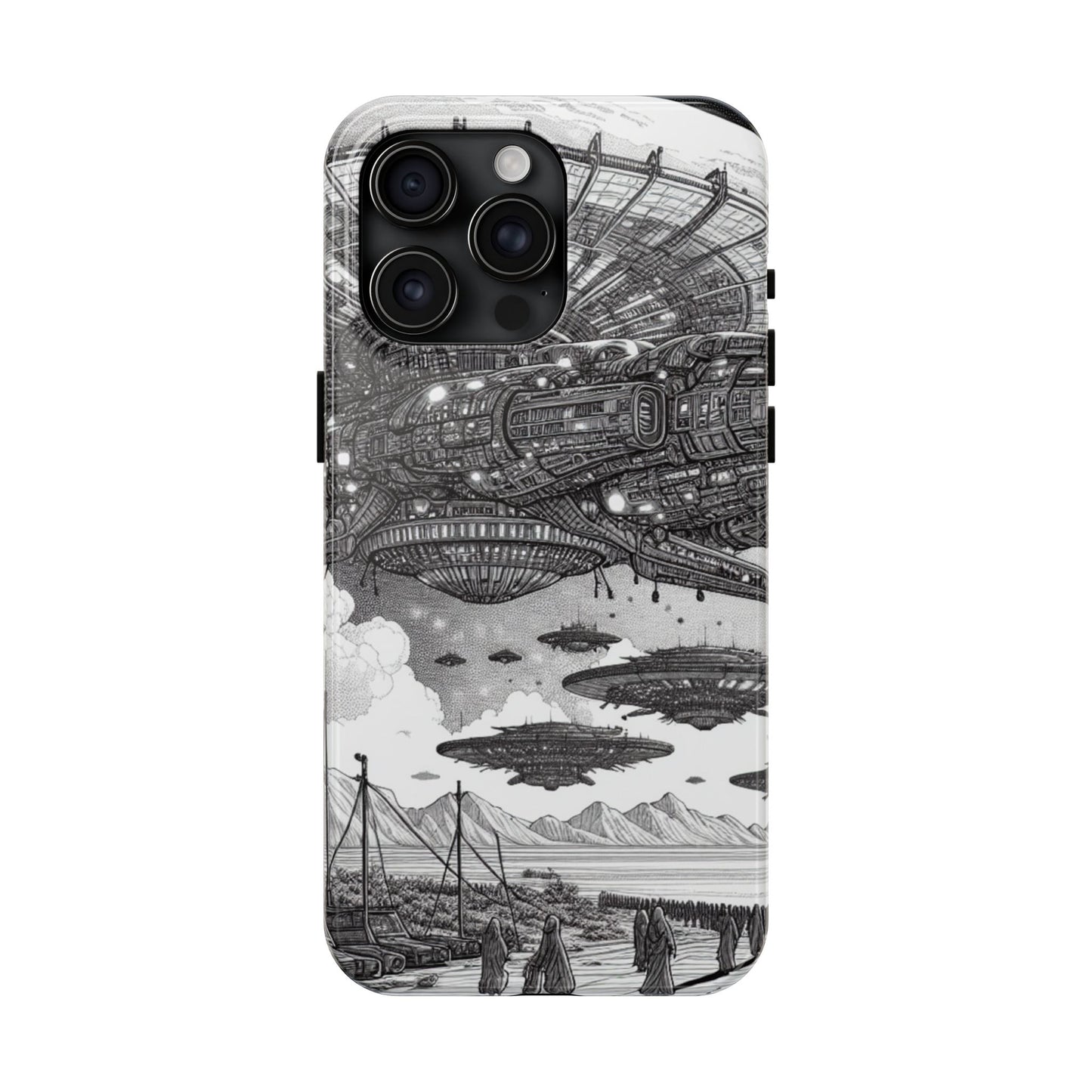 Phone Case - Steam Punk Alien Invasion Design