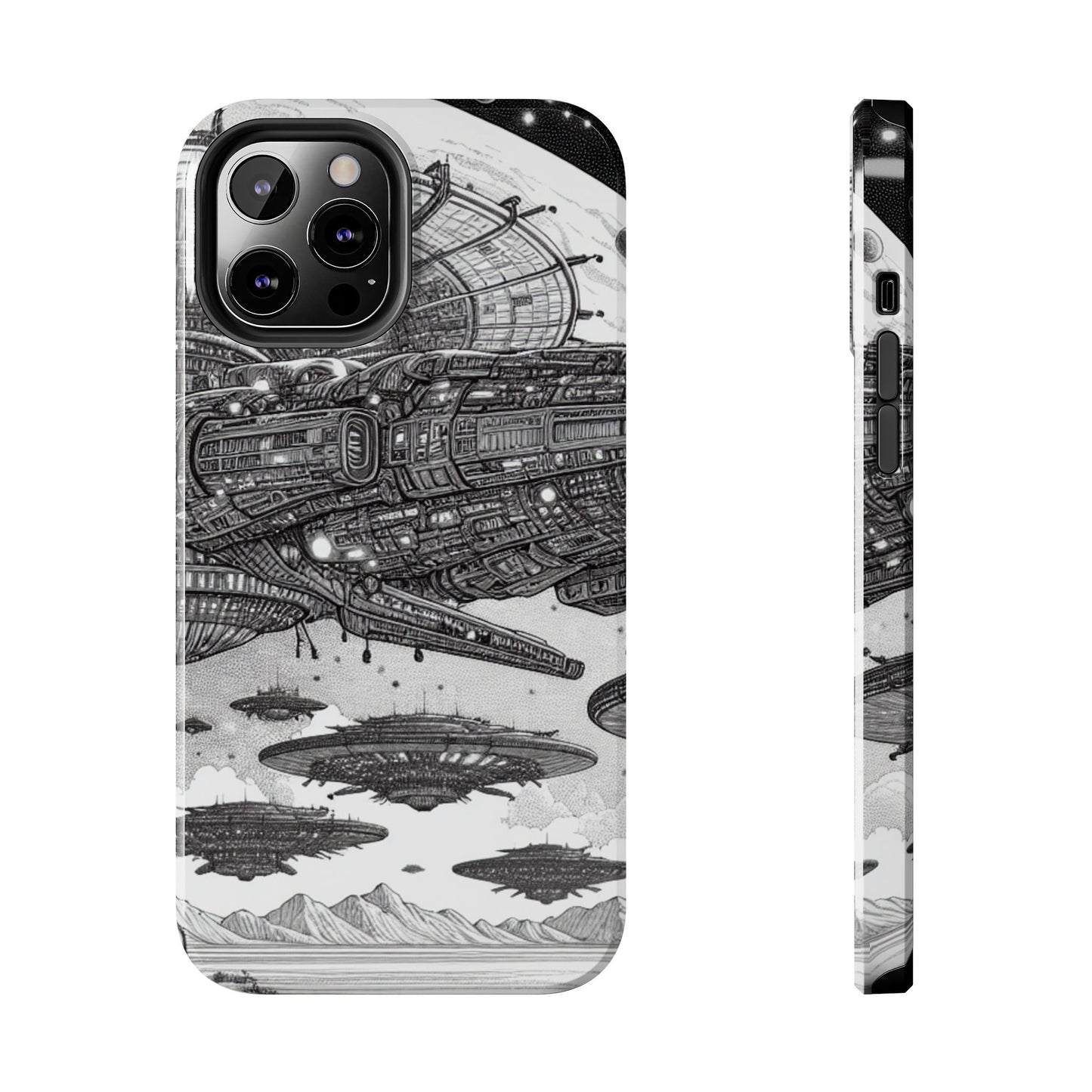 Phone Case - Steam Punk Alien Invasion Design