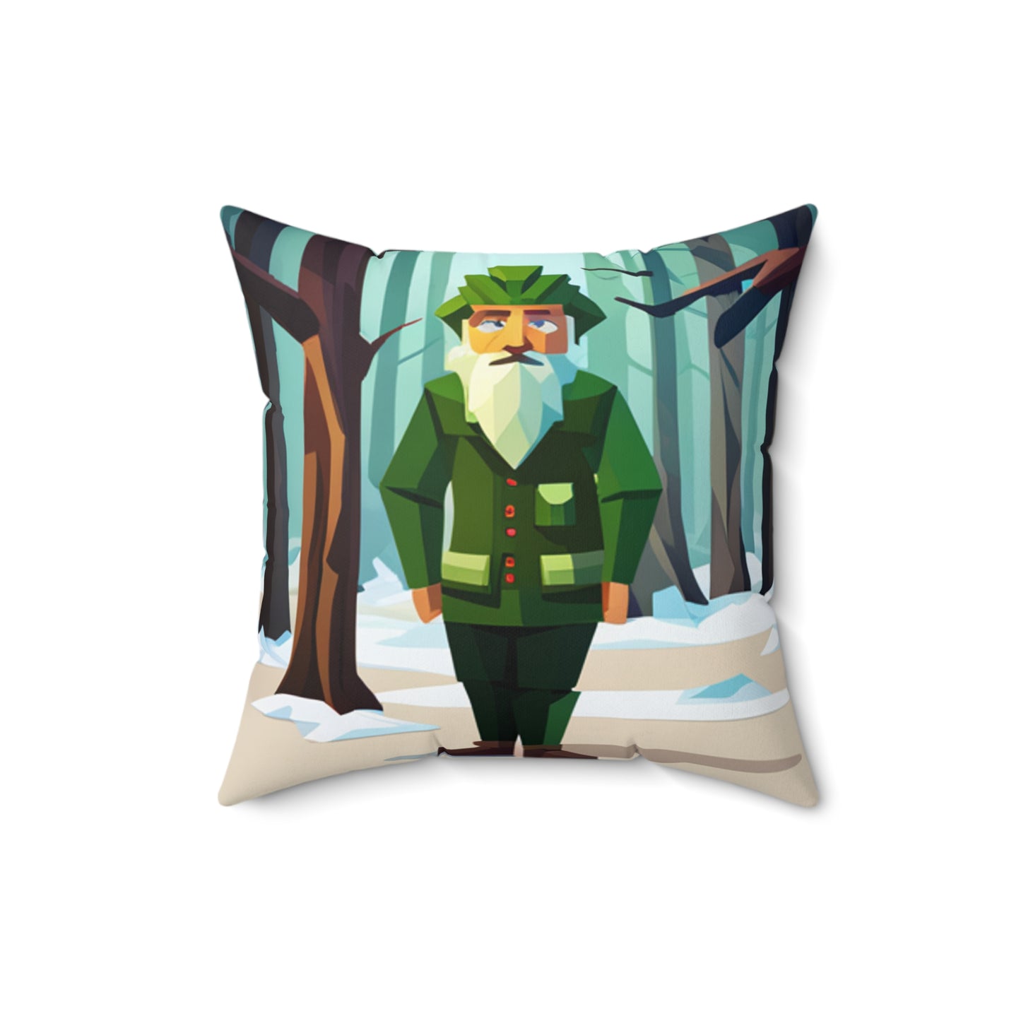 Old Man Winter Square Pillow