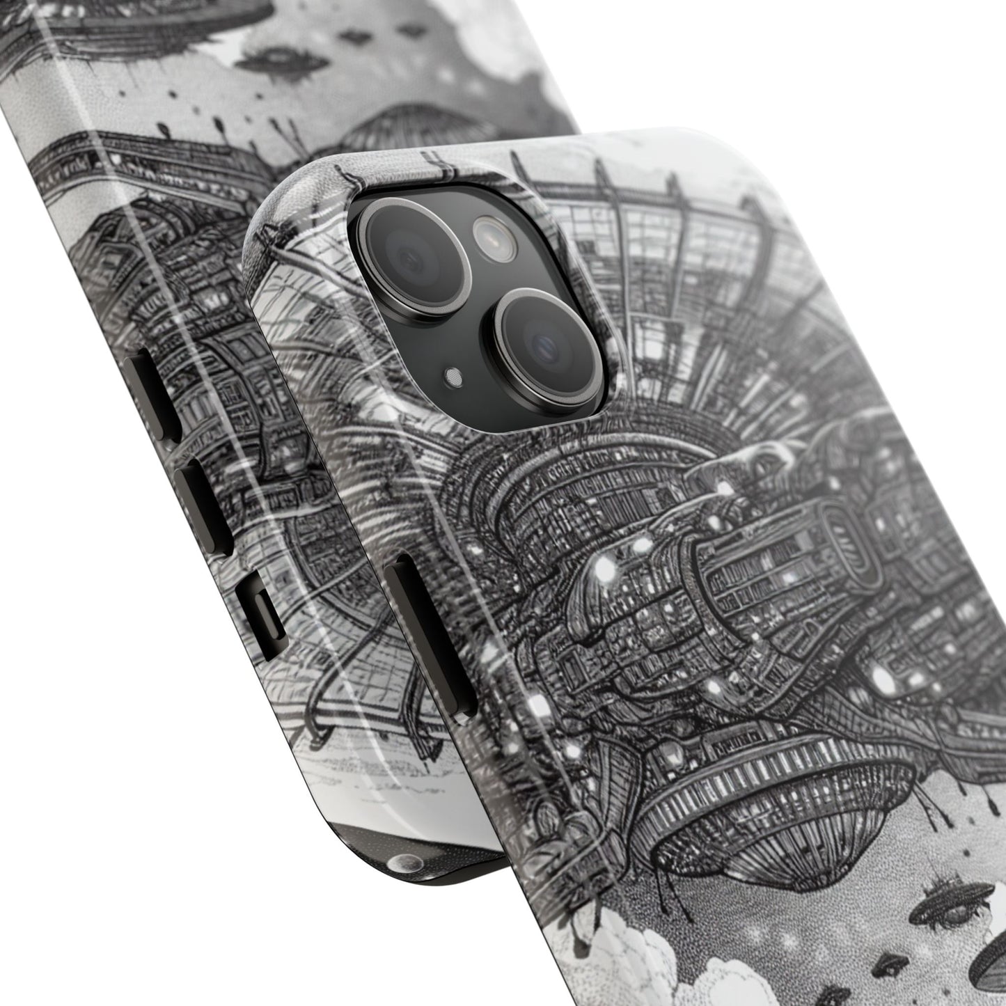 Phone Case - Steam Punk Alien Invasion Design