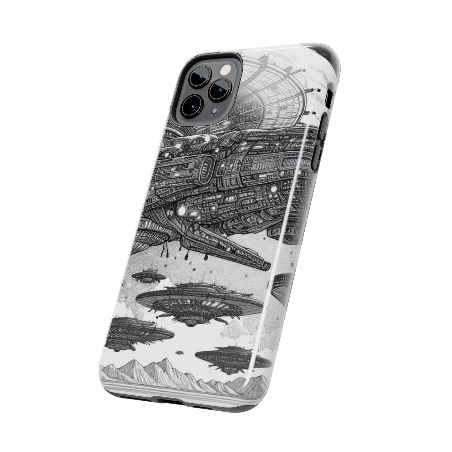 Phone Case - Steam Punk Alien Invasion Design