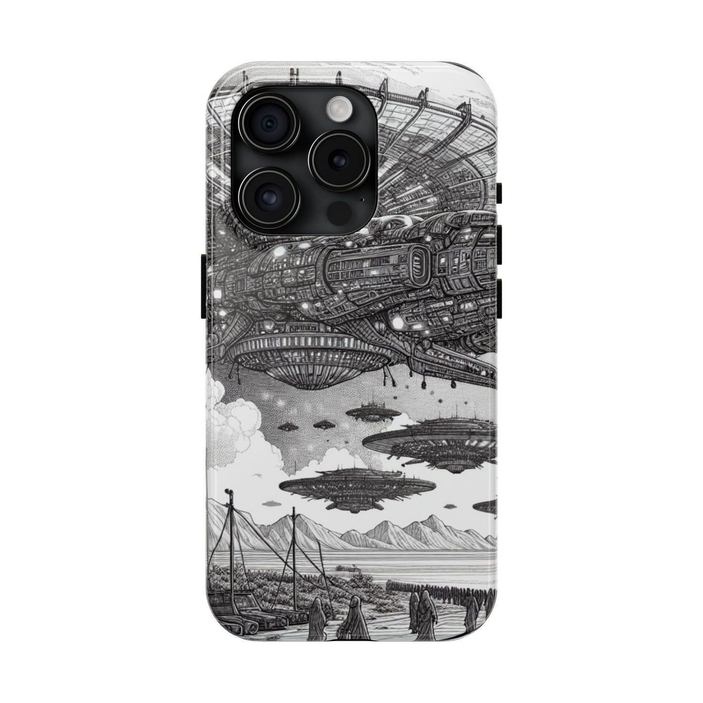 Phone Case - Steam Punk Alien Invasion Design