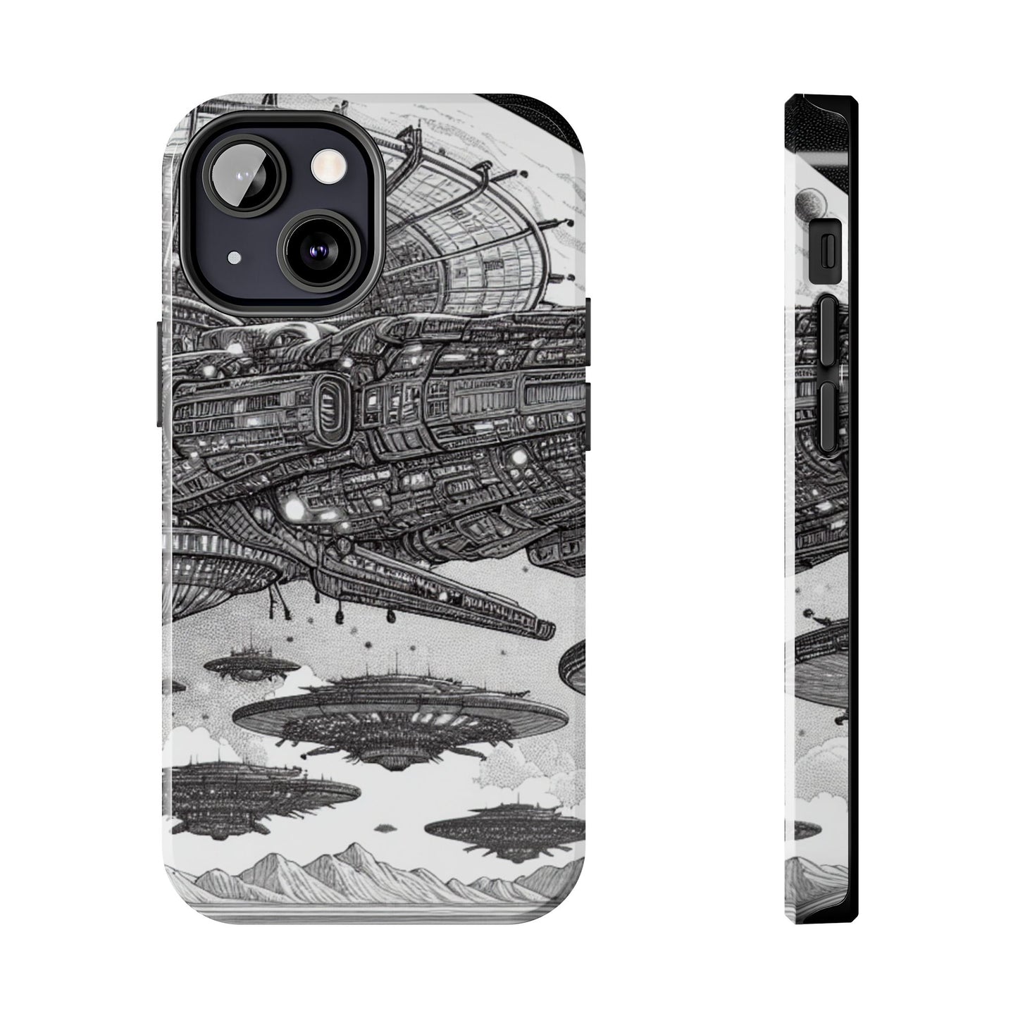 Phone Case - Steam Punk Alien Invasion Design