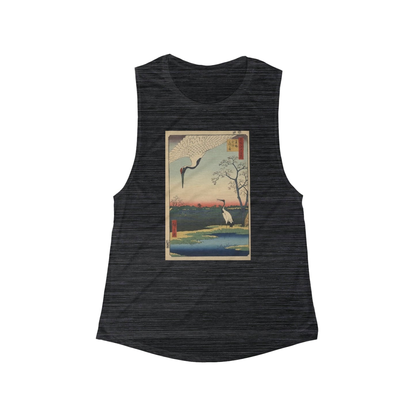 Women's Flowy Scoop Muscle Tank Cranes