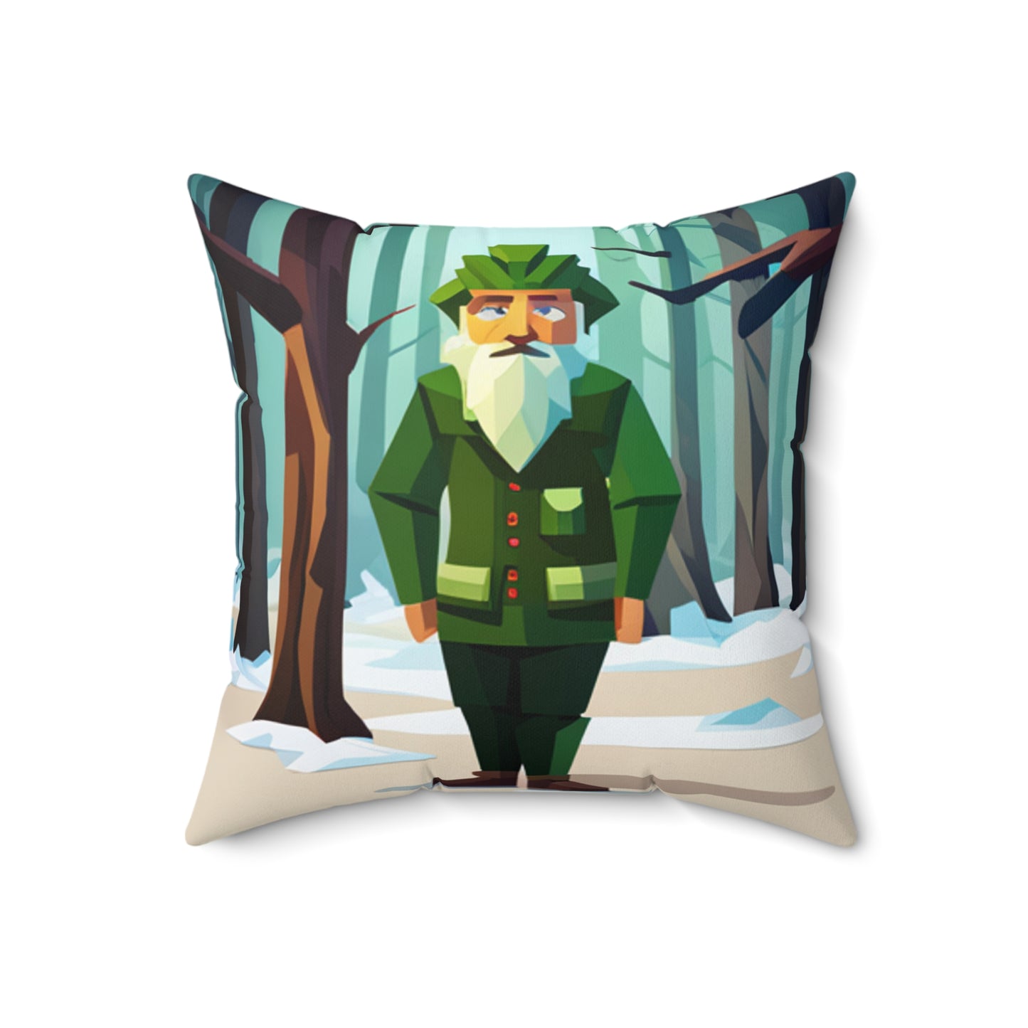 Old Man Winter Square Pillow