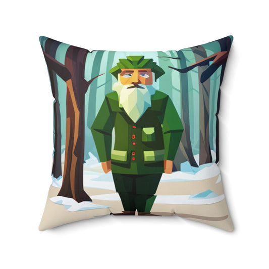 Old Man Winter Square Pillow