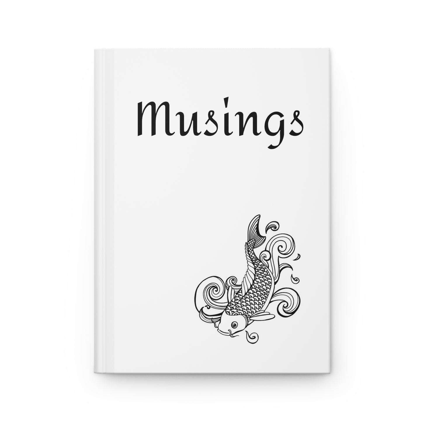 Hardcover Journal Matte Musings Koi Fish Japanese Art