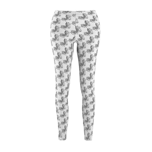 Women's Cut & Sew Casual Leggings (AOP) Koi Fish